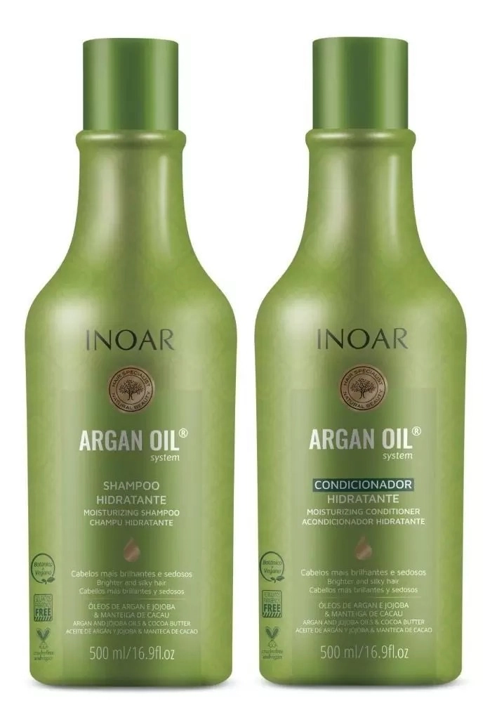 Kit Inoar Argan Oil Shampoo 500ml + Condicionador 500ml