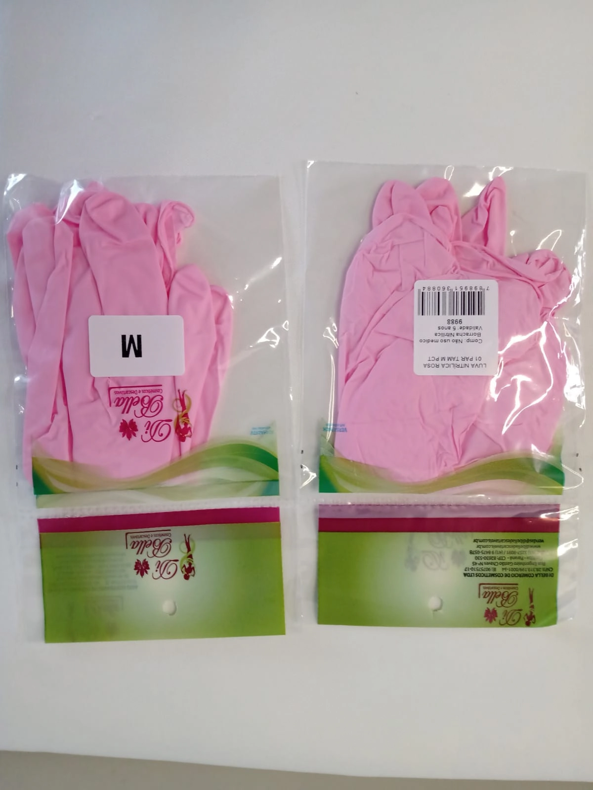 Luva Nitrilica Rosa Par G 97830 Di Bella