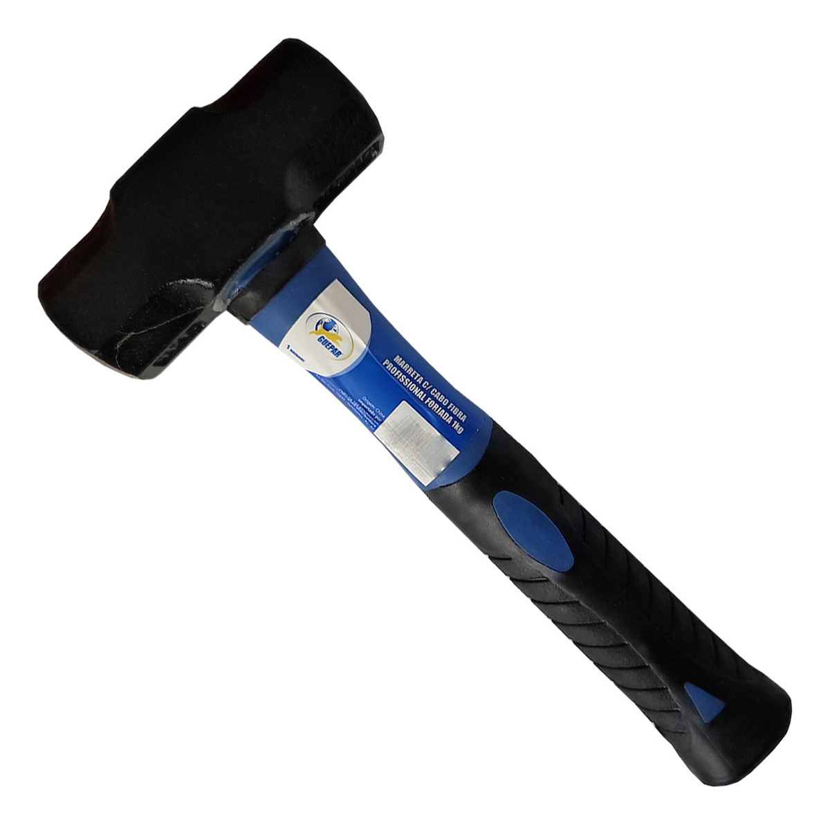 Marreta Cabo Fibra 1kg Forjada Profissional - Guepar