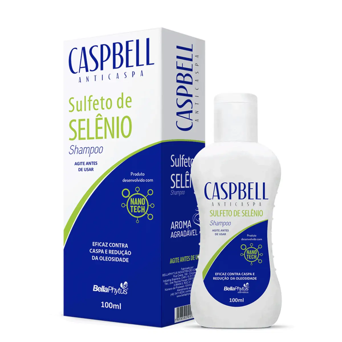 Caspbell Shampoo Anticaspa Sulfeto de Selênio Bellaphytus 100ml