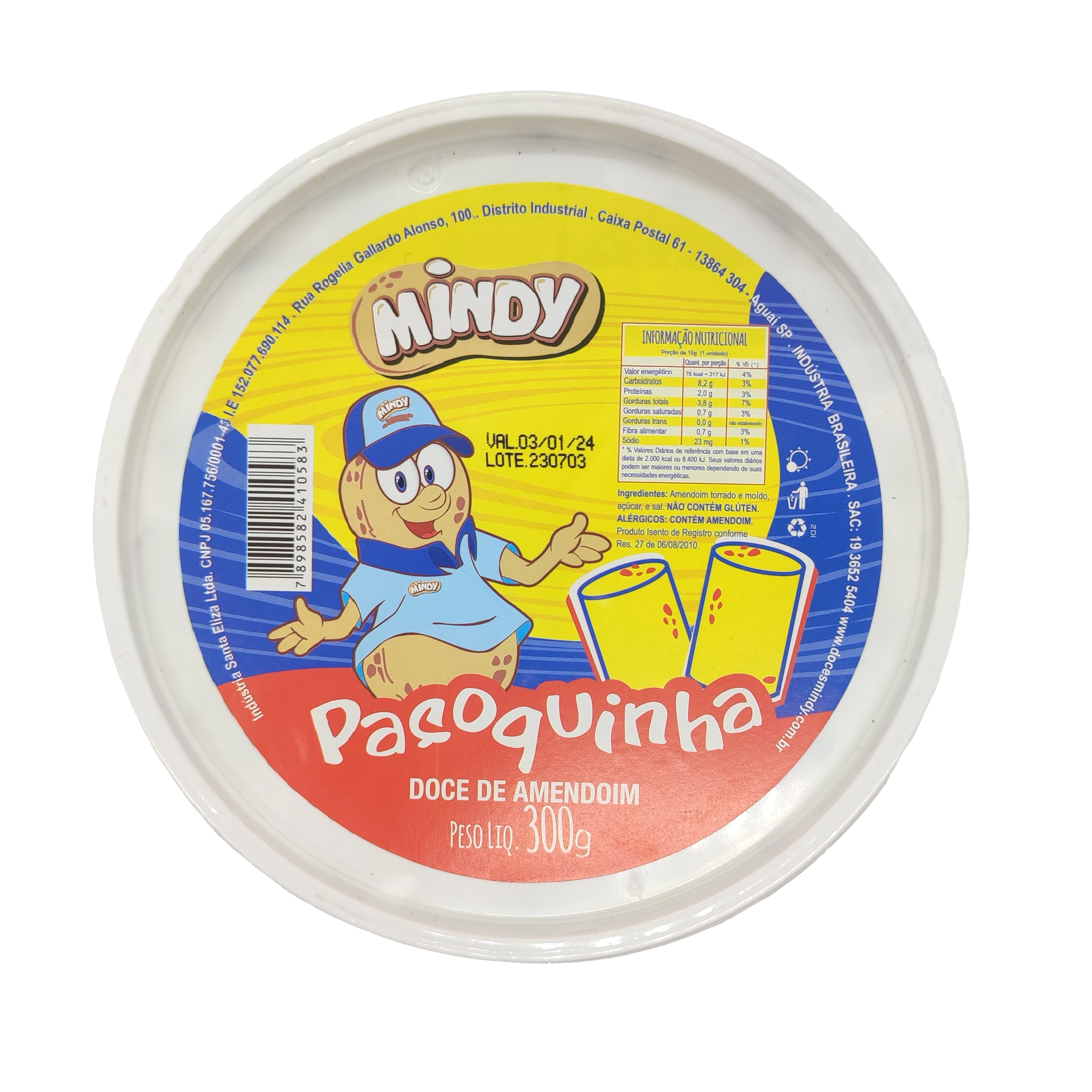 Pacoquinha Mindy Embrulhada 300g