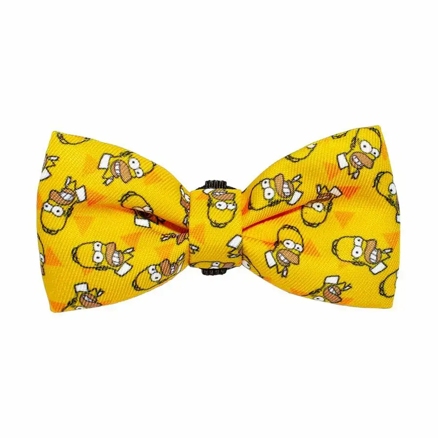 Gravata Borboleta Homer Simpson G Amarela Zee.dog