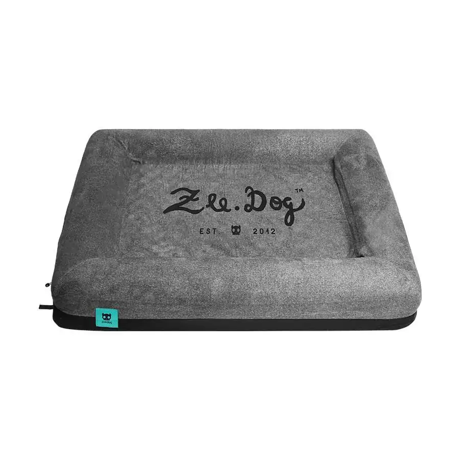 Cama Para Cães Cinza Com Logo Tamanho P Zee.dog