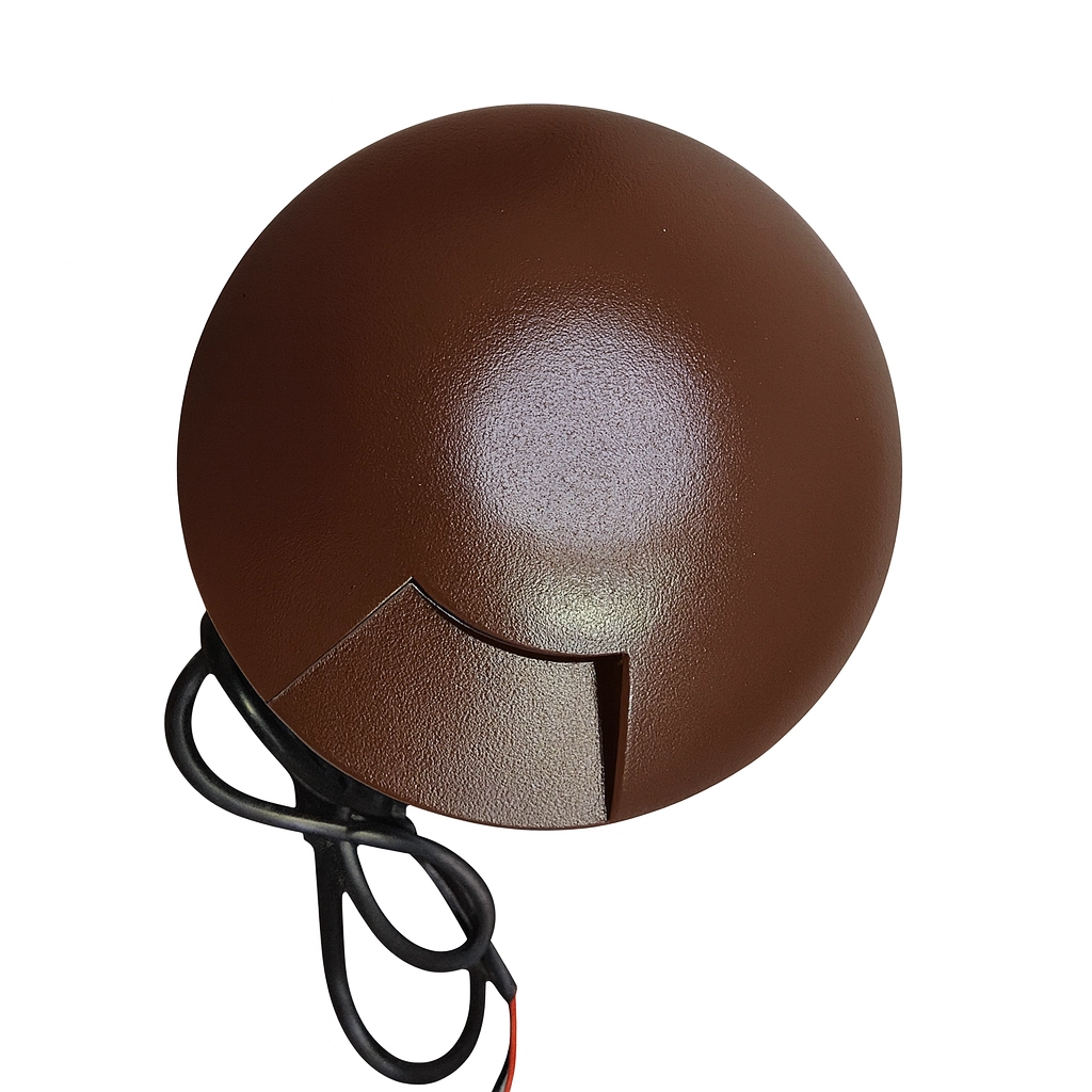 Mini Balizador Led 0,75w 3000k Embutir 1 Saída/facho Externo St1371 - Marrom