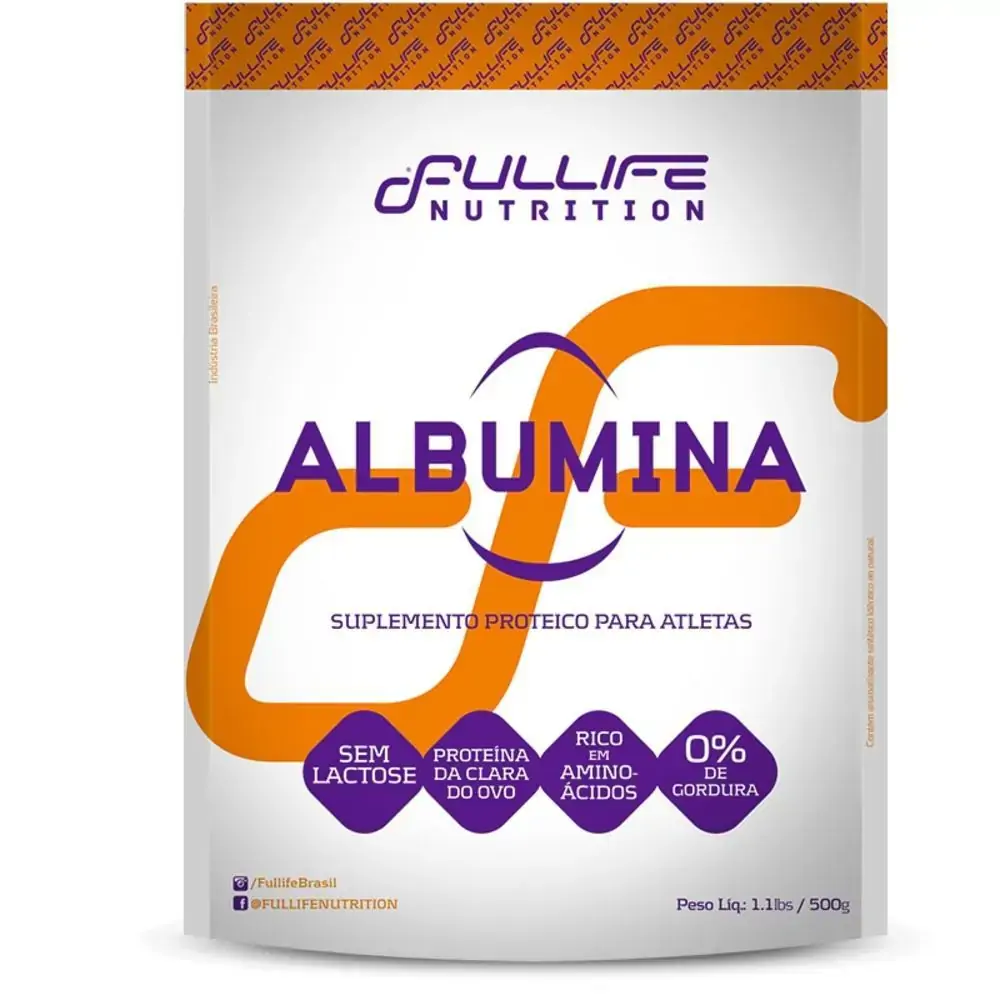 Albumina Baunilha 500g Fullife Nutrition