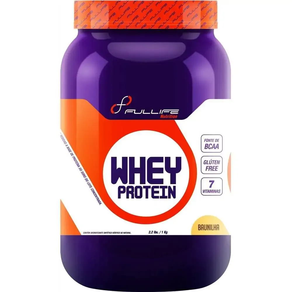 Whey Protein 1kg Sabor Baunilha Fullife Nutrition .