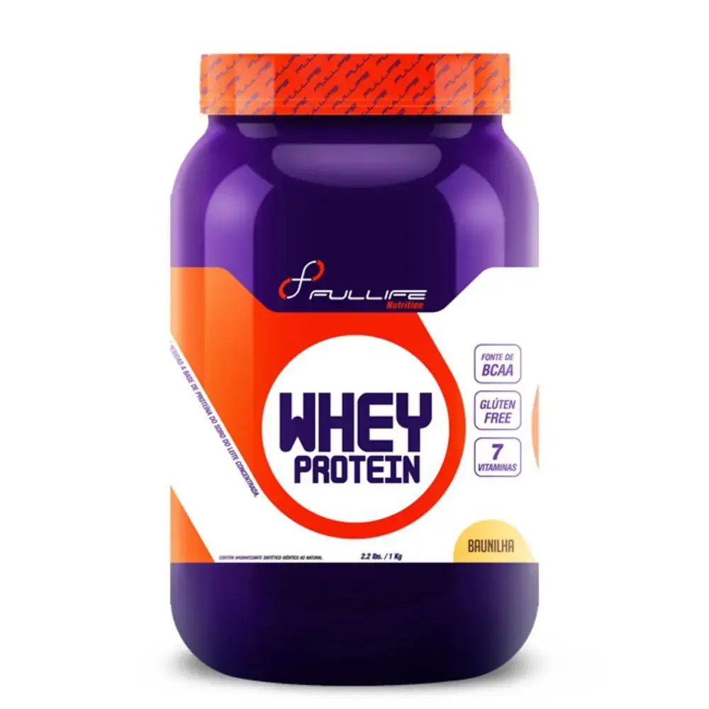 Whey Protein 1kg Sabor Chocolate Fullife Nutrition .
