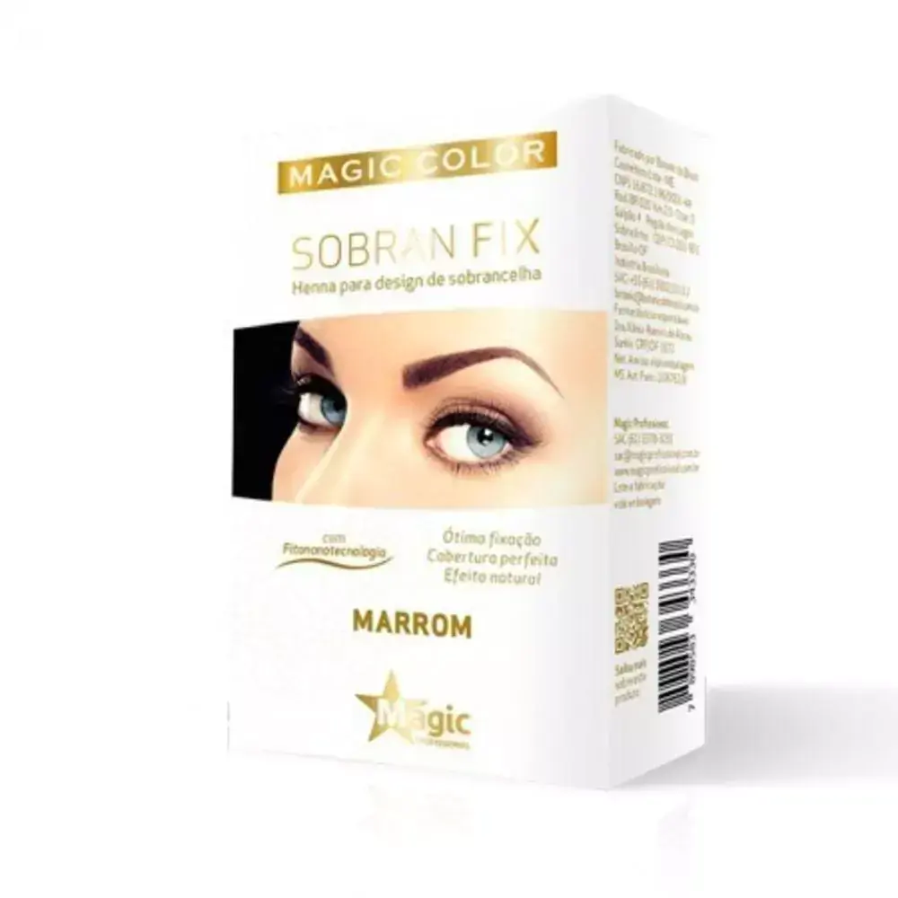 Magic Color Henna para Sobrancelhas Sobran Fix Marrom