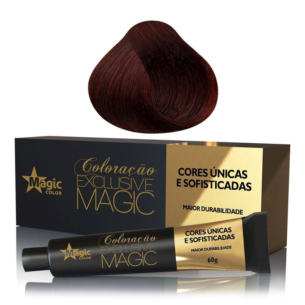 Coloracao Exclusive Magic 55.62 Castanho Claro Vermelho Irisado Especial 60g