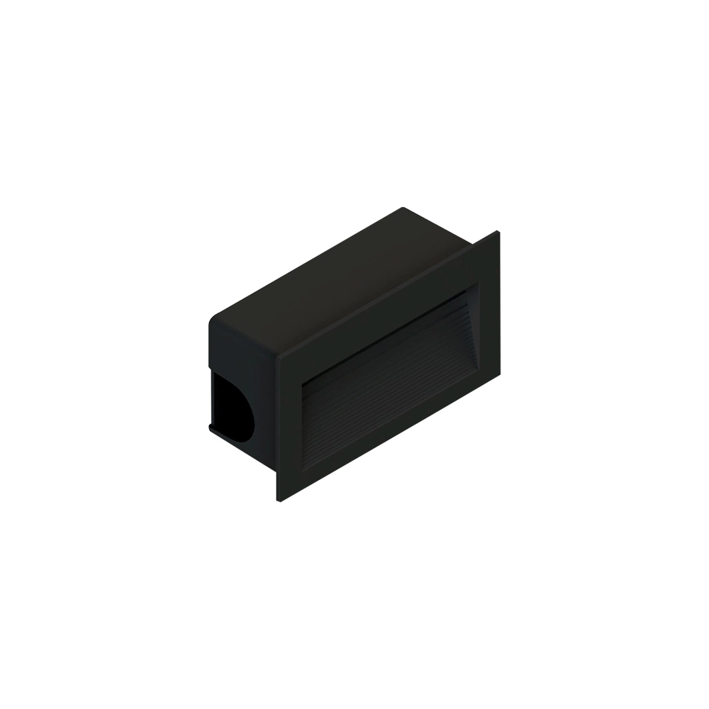 Balizador Save Energy Embutir Led 3w Bivolt Preto 3000k Luz Amarela Se-355.1507
