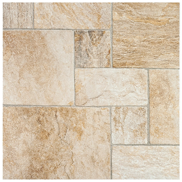 Piso Cerâmico Externo Decorado Esmaltado Borda Arredondada Triton 61x61cm Rosagrês