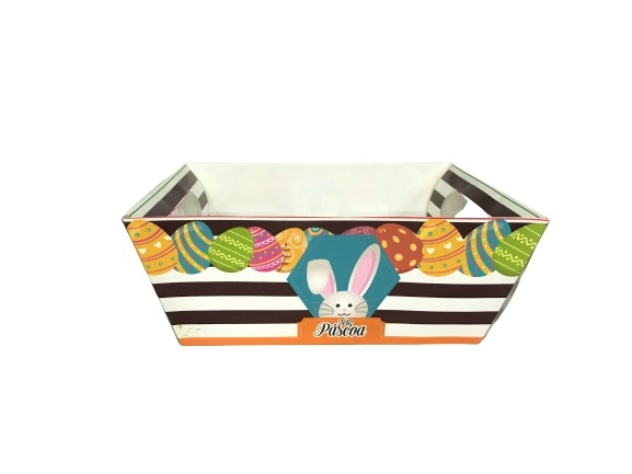 Cesta Trapezio De Pascoa Prodac 9678 P Coelho Listra 16x12 5x8cm