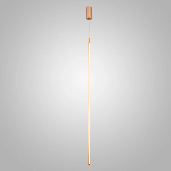 Pendente Led 12w 2700k Tenues Alumínio 120cm Dourado Fosco Mais Luz