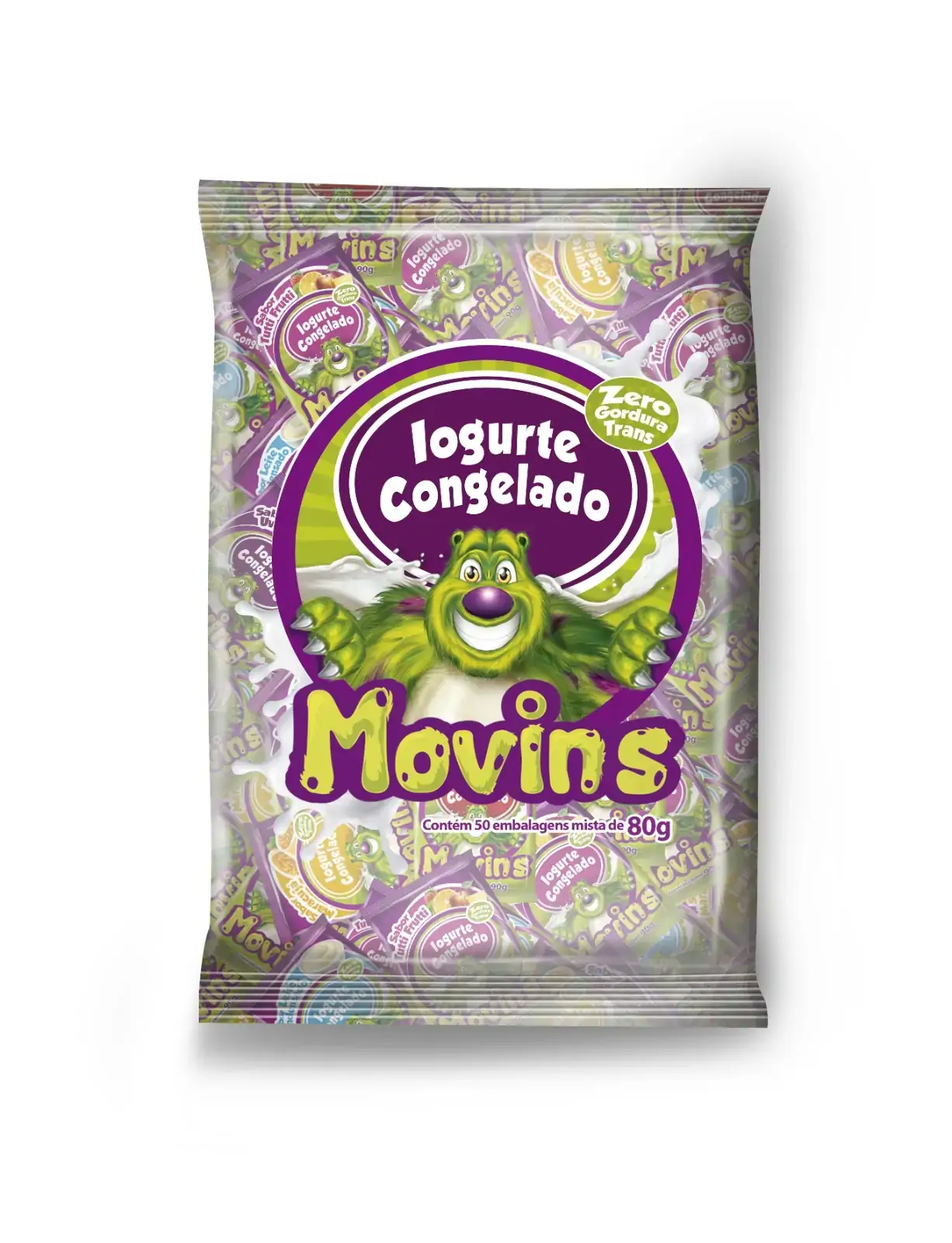 Iogurte Congelado Sabor Chiclete Movins 80g