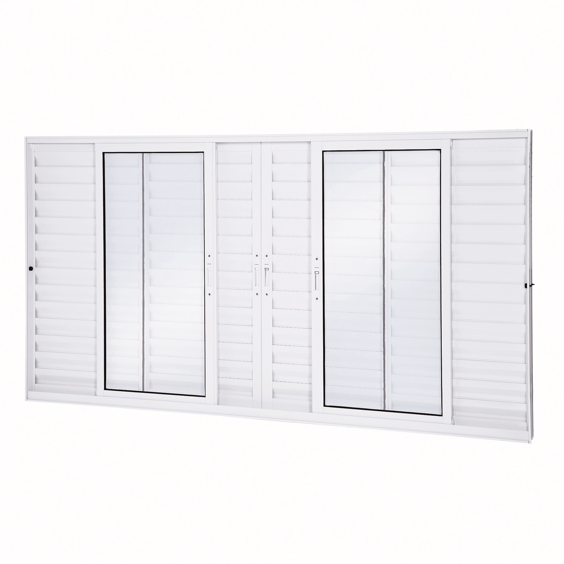 Janela de Alumínio Veneziana 6 Folhas 100x150cm Eccellente Lucasa Ullian Branca