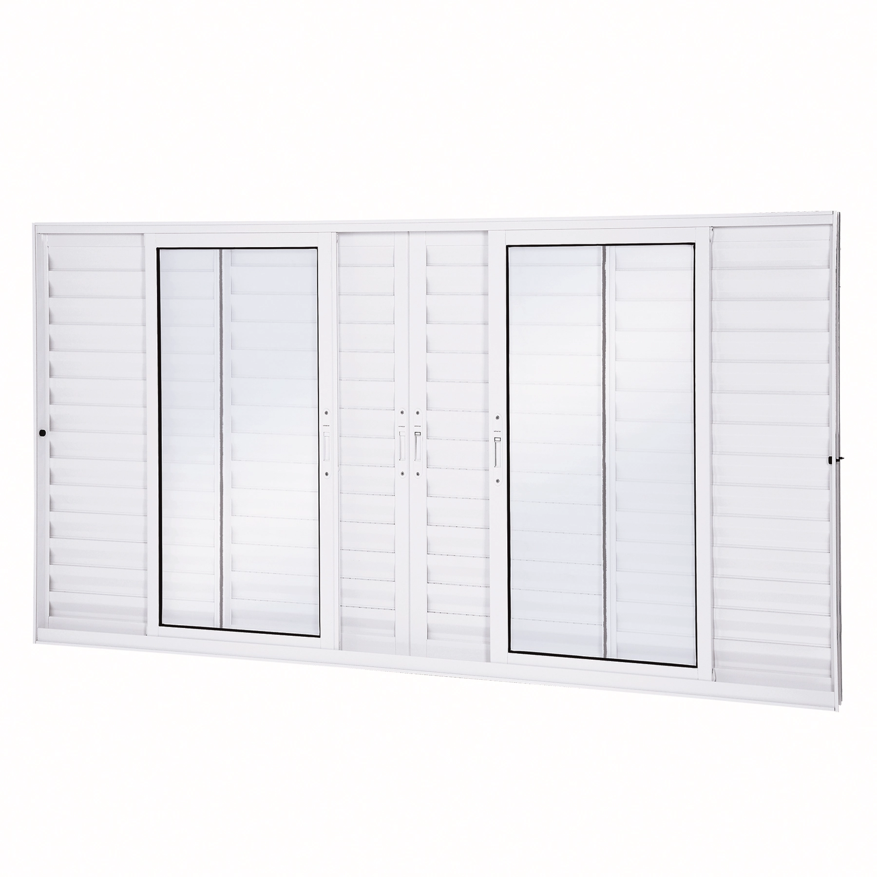 Janela de Alumínio Veneziana 6 Folhas 100x200cm Eccellente Lucasa Ullian Branca
