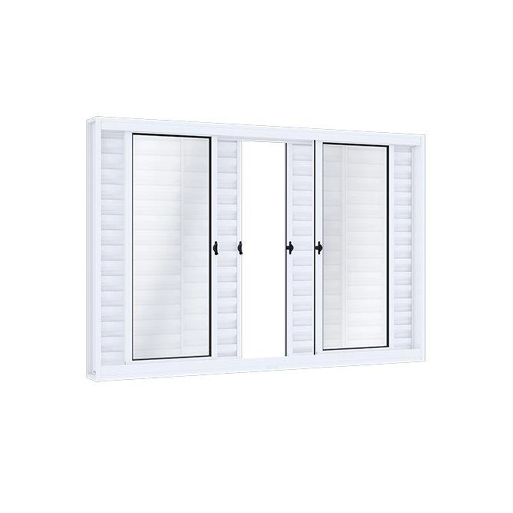 Janela de Aço Veneziana 6 Folhas 100x120cm Ullian Riobras Branca