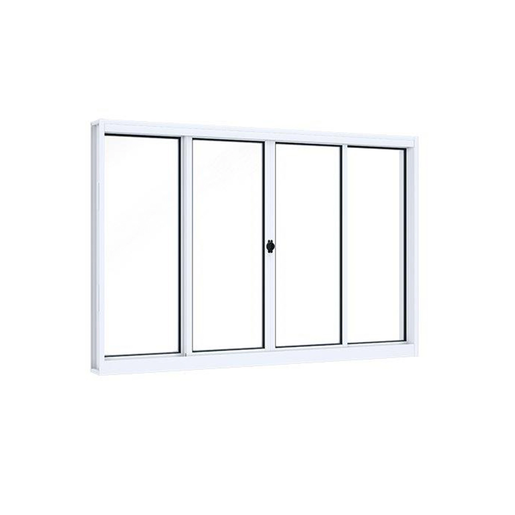Janela de Aço de Correr 4 Folhas 100x150cm Ullian Riobras Branca