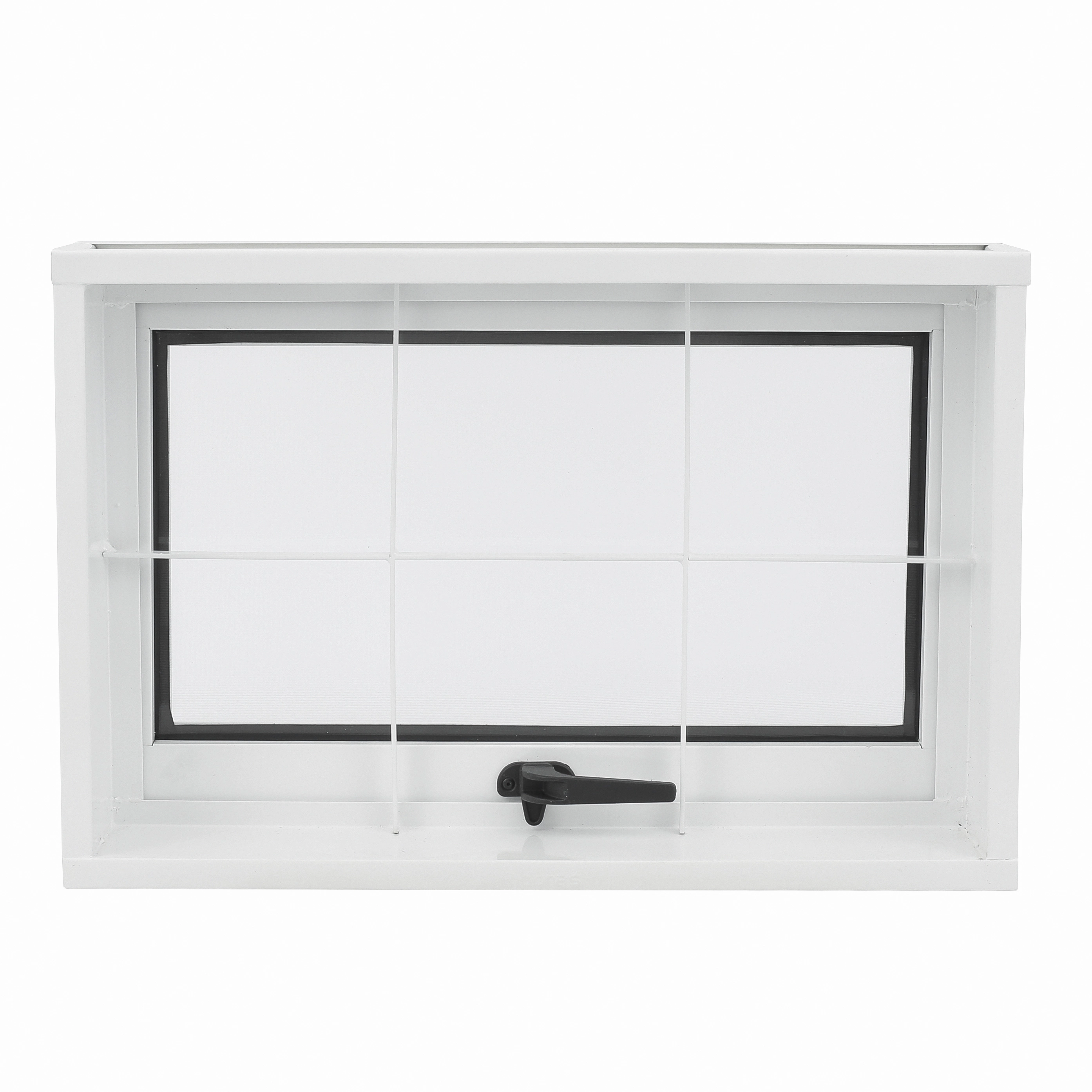 Janela de Aço Maxim-ar 40x60cm com Grade e Vidro Mini Boreal Ullian Riobras Branca