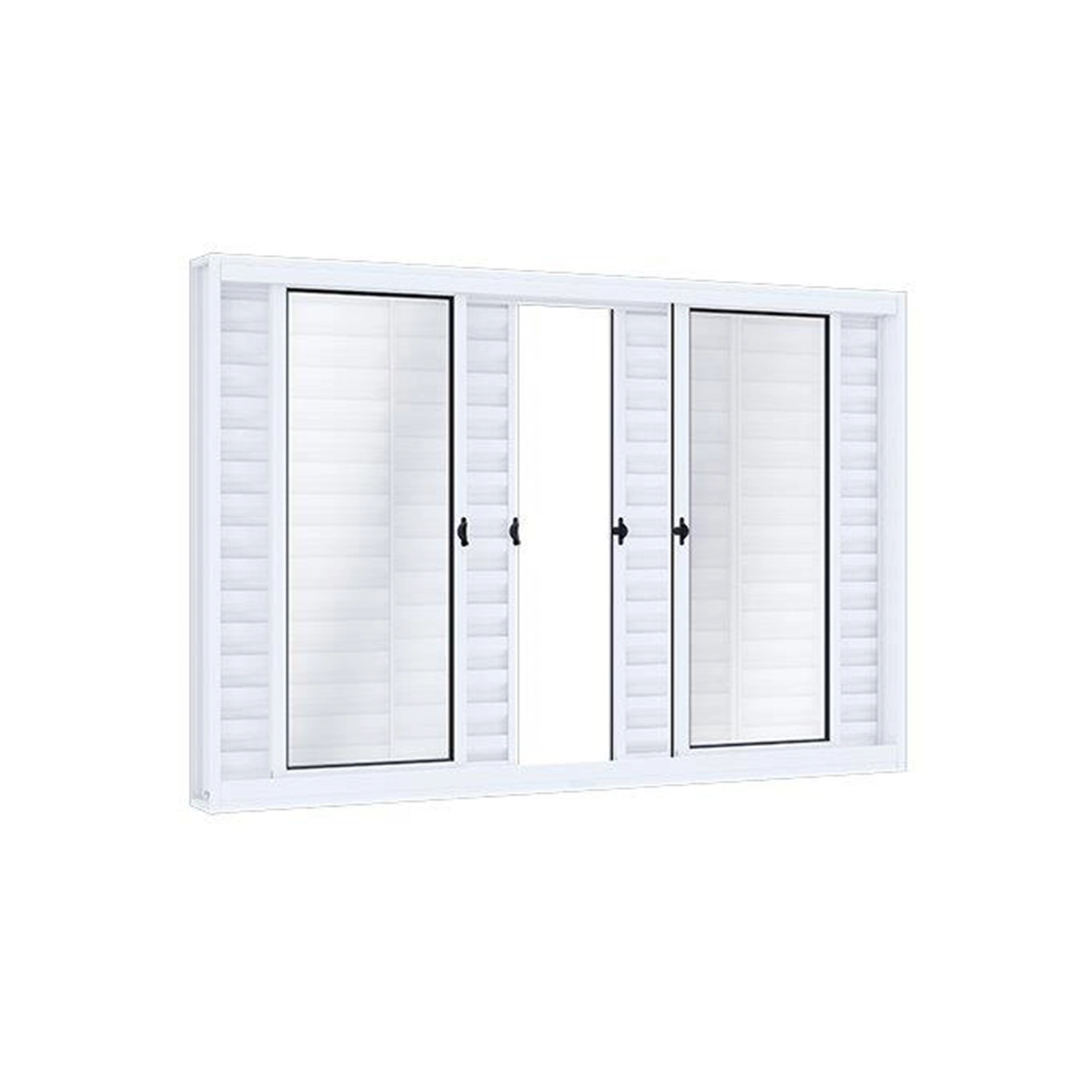 Janela de Aço Veneziana 6 Folhas 120x150cm Ullian Riobras Branca