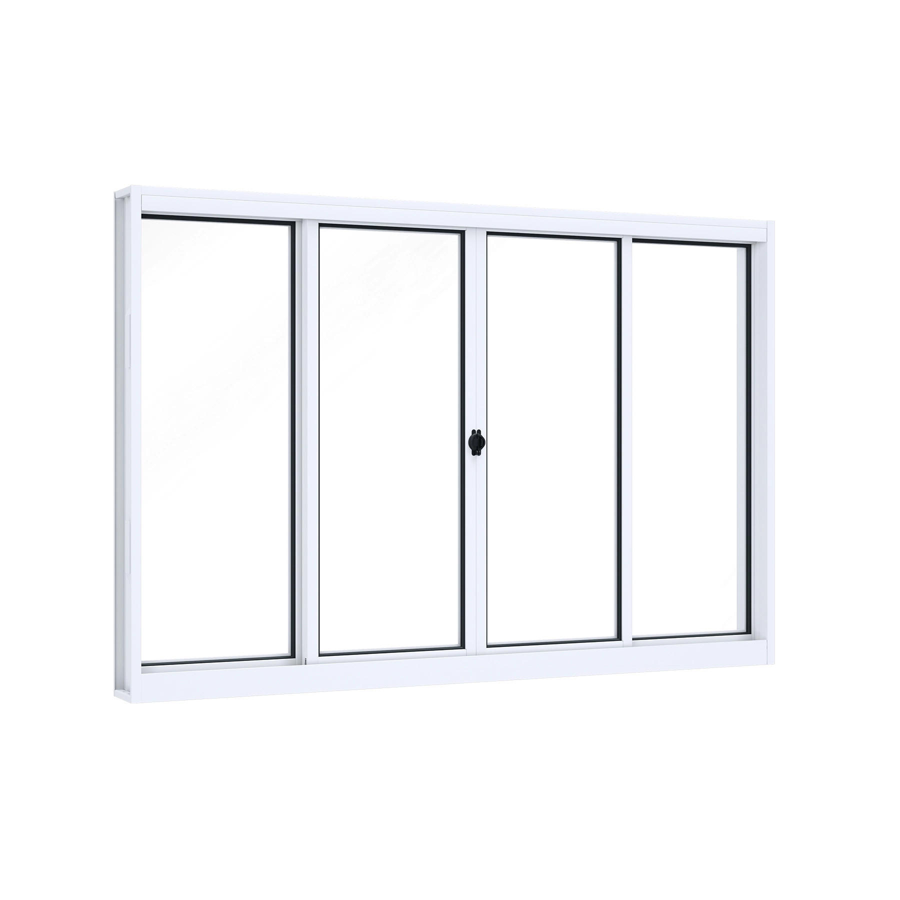 Janela de Aço de Correr 4 Folhas 120x150cm Ullian Riobras Branca