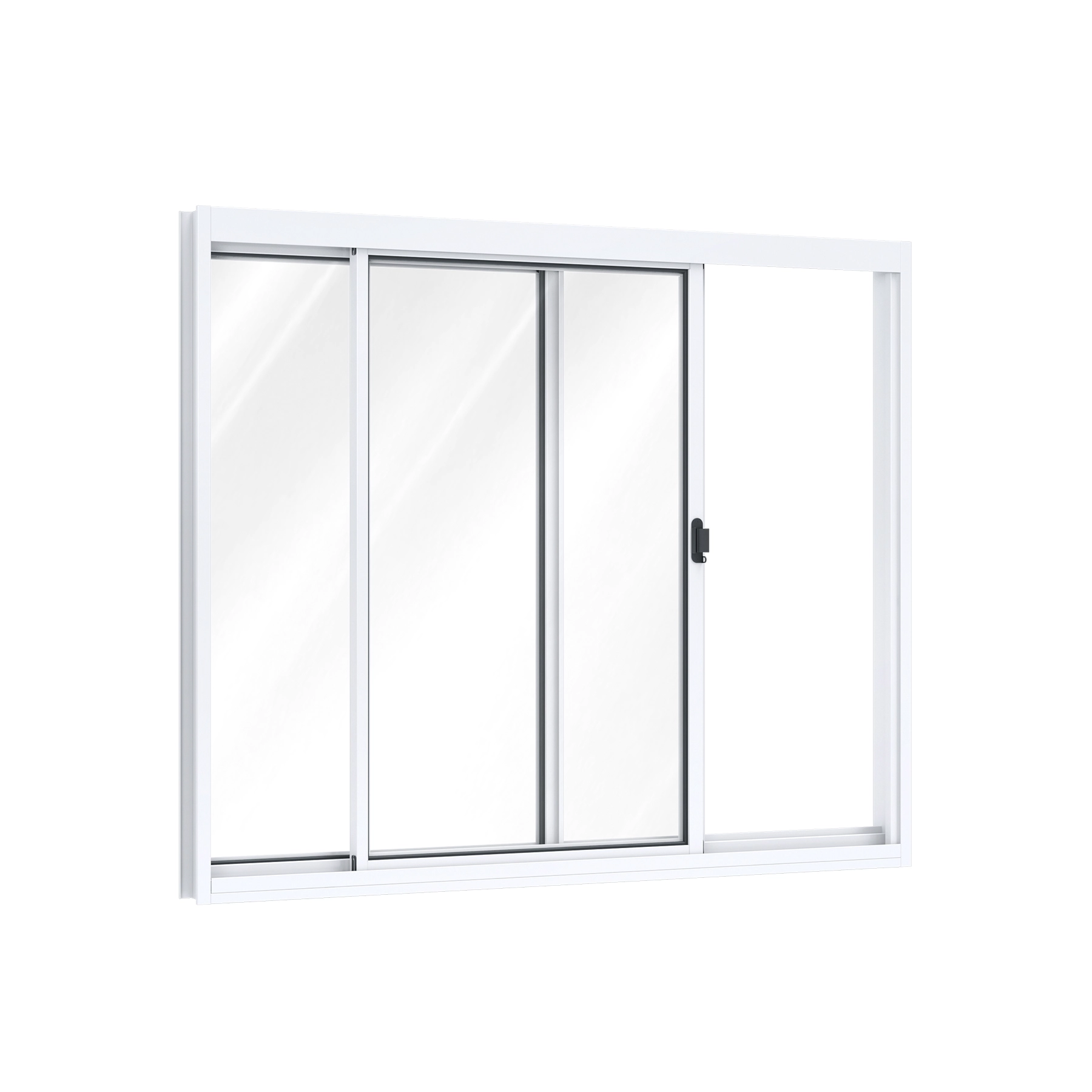 Janela de Alumínio de Correr 2 Folhas 100x150cm Ullian Riobras Branca