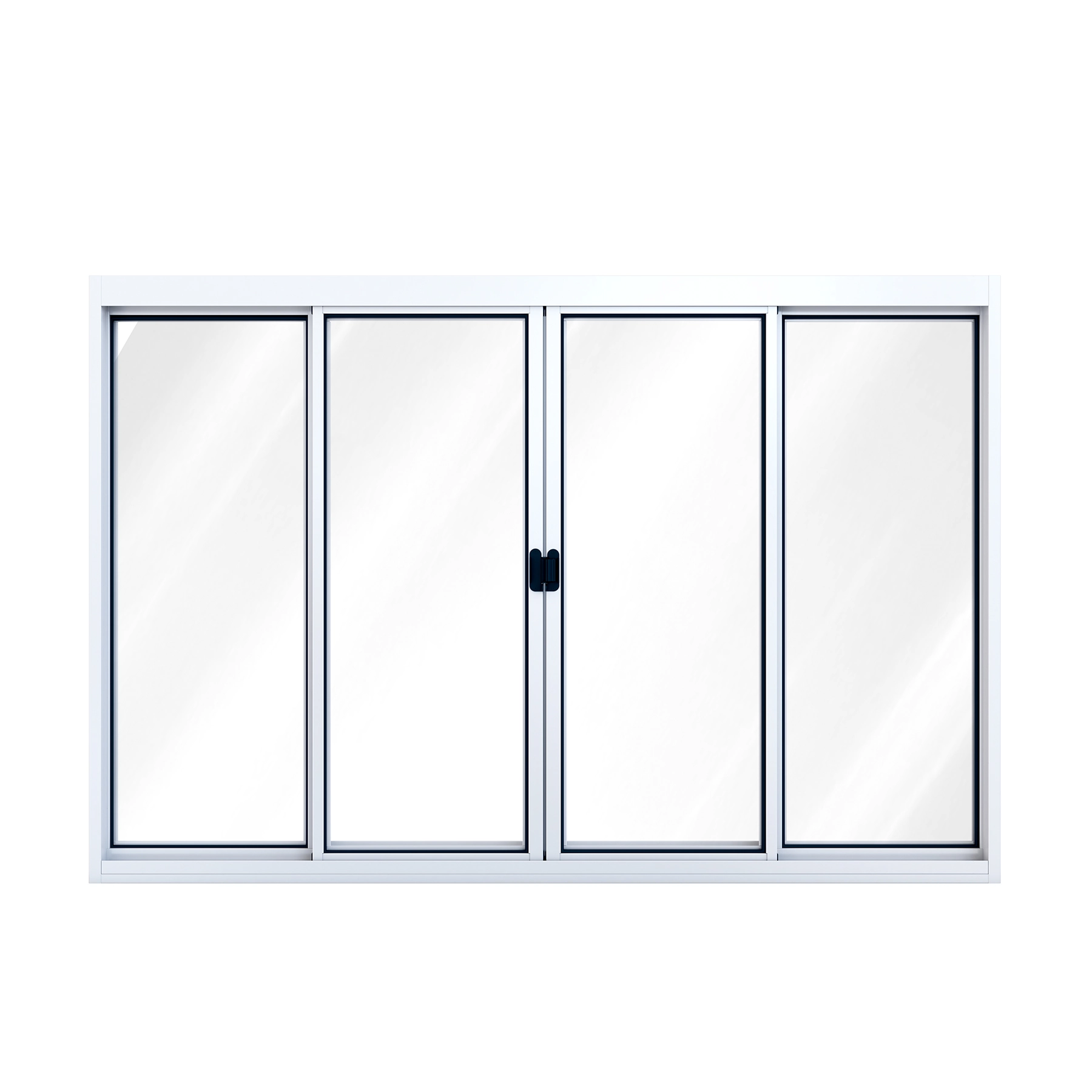 Janela de Alumínio de Correr 4 Folhas 100x120cm Ullian Riobras Branca