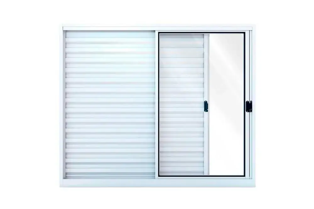 Veneziana Lateral de Correr Esquerda sem Grade 100x120x10cm Branco