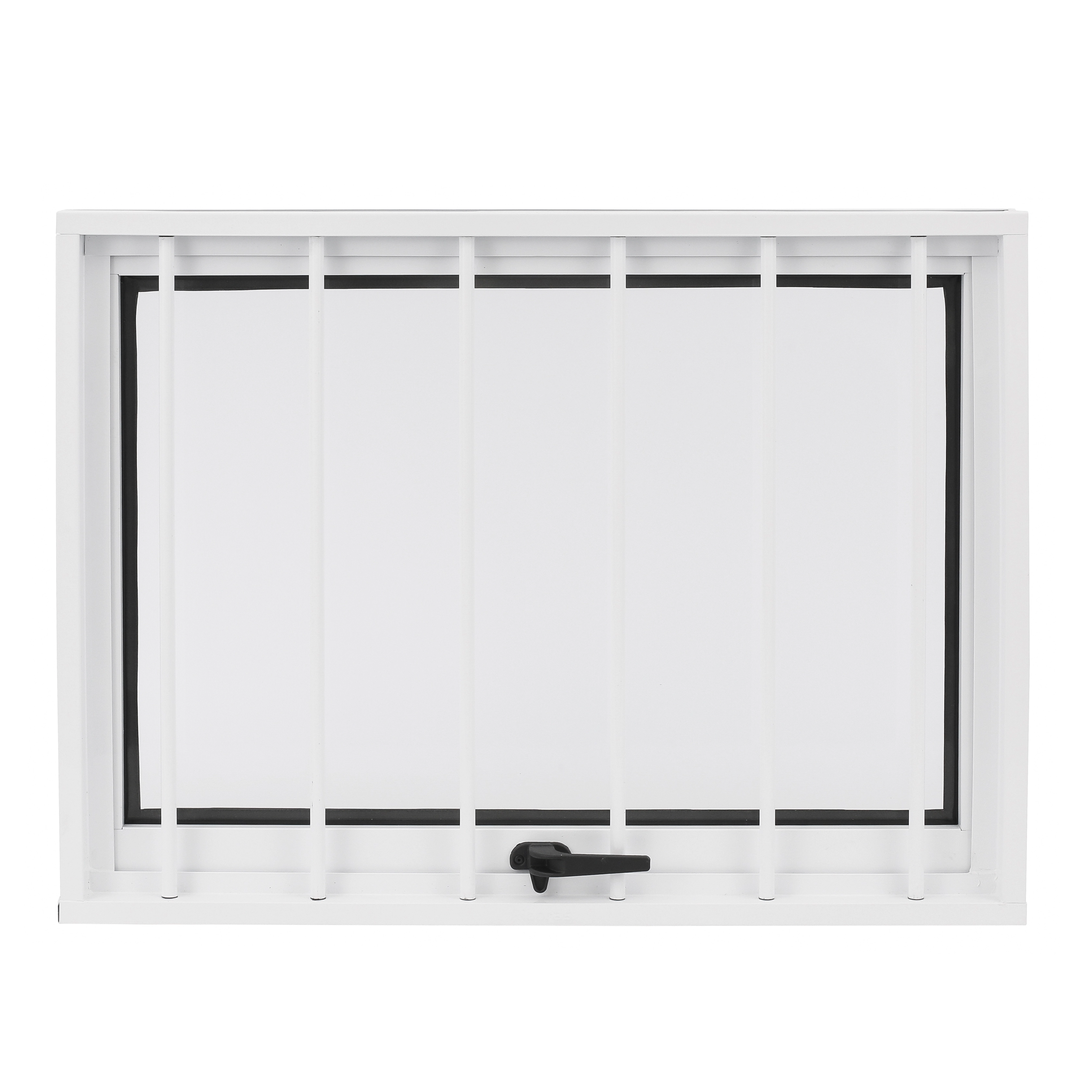 Janela de Alumínio Maxim-ar 60x80cm com Grade e Vidro Mini Boreal Ullian Riobras Branca