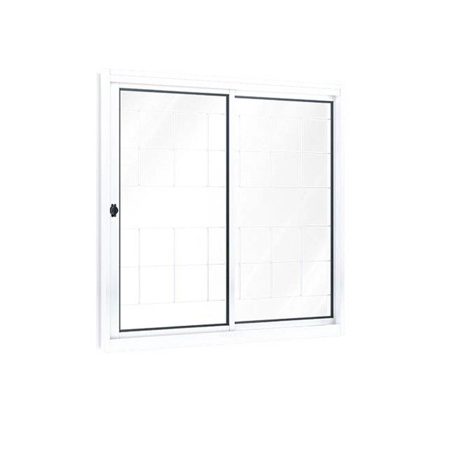 Janela de Aço de Correr 2 Folhas 100x120cm com Grade Ullian Riobras Branca