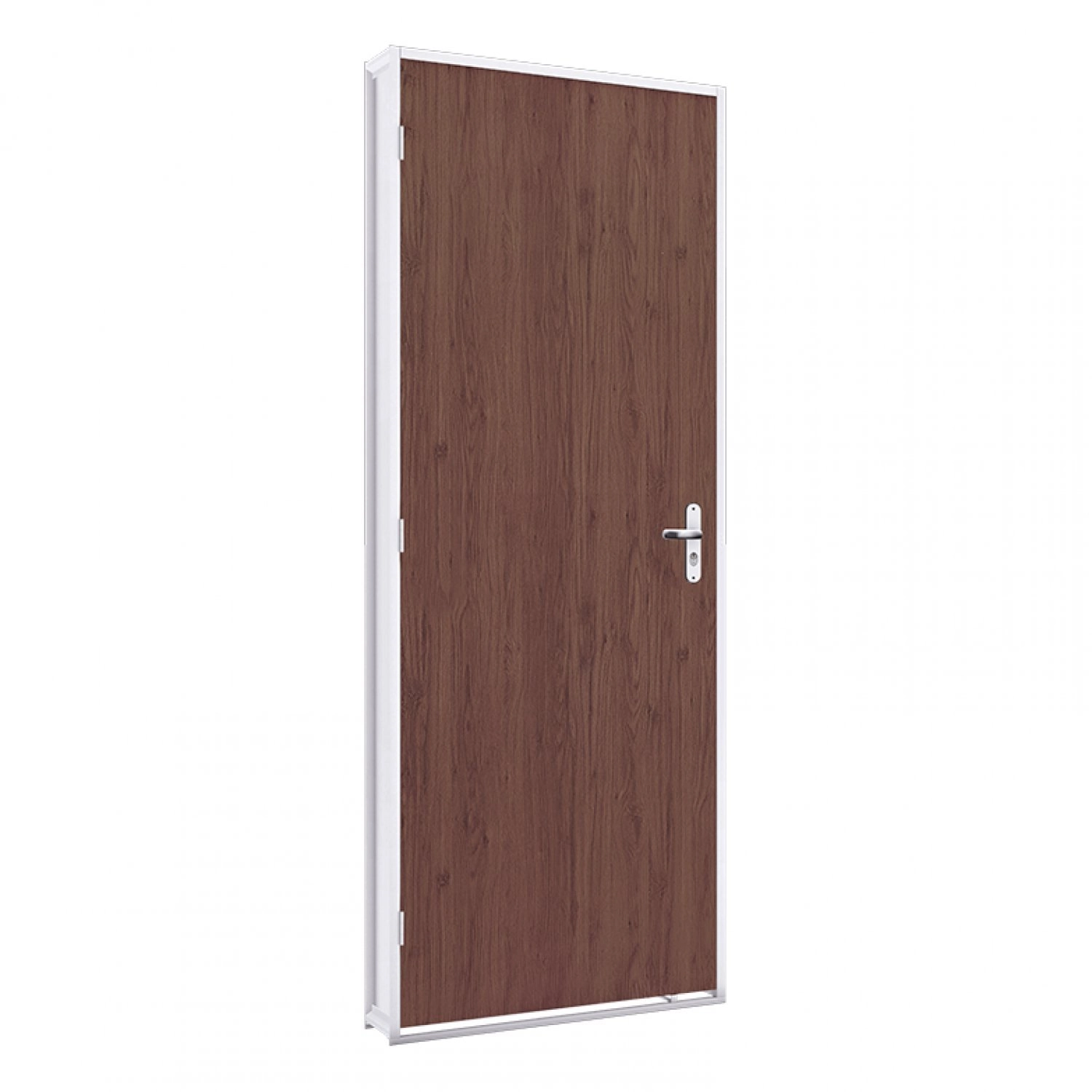 Porta de Aço Duraplac 215x75cm Batente de Aço 12cm Riobras Branco