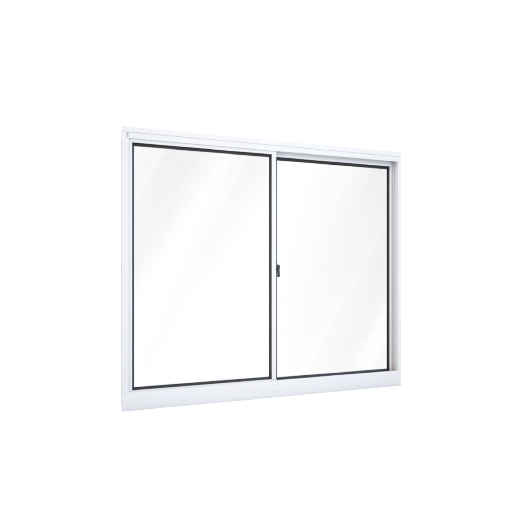 Janela de Alumínio de Correr 2 Folhas 100x100cm Ullian Riobras Branca