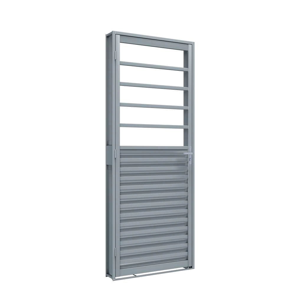 Porta De Giro De Aço Com Travessa 215 X 85 X 6,5 Cm Esquerda Riobras