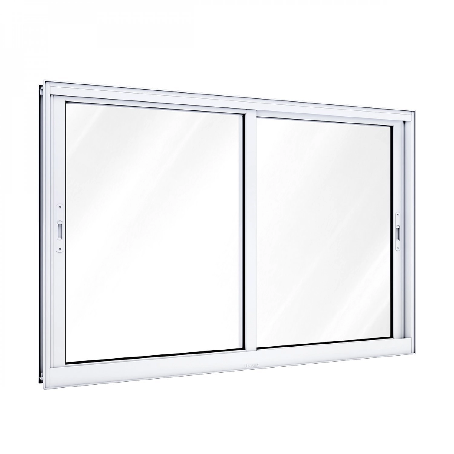 Janela De Alumínio De Correr 100x120cm 2 Folhas Sem Grade Lucasa Alumínio Branco