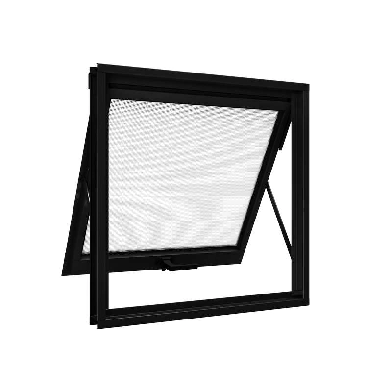 Janela De Alumínio Maxim-ar 60 X 80 X 5,5 Cm Preto Sem Grade Riobras