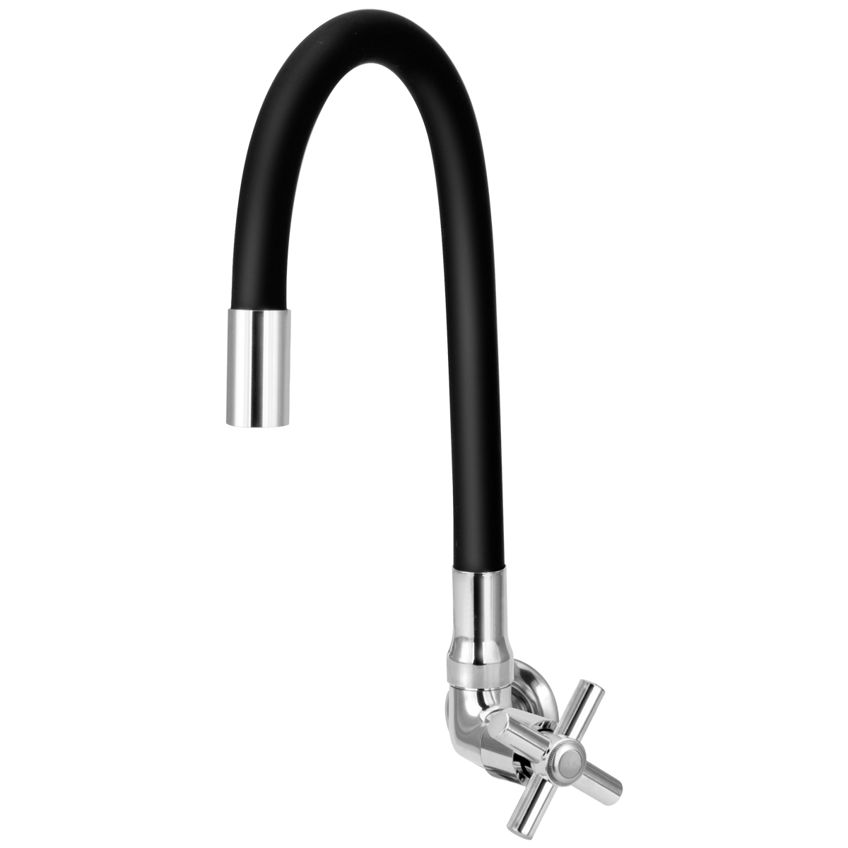 Torneira Gourmet Flexível De Cozinha Parede Preta 1/4 Volta C62