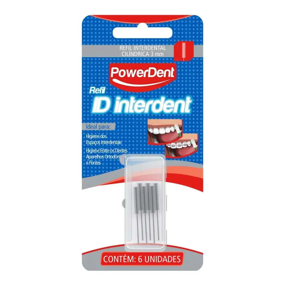 Refil Id Interdent Cilindrica Powerdent 03mm 6unidade
