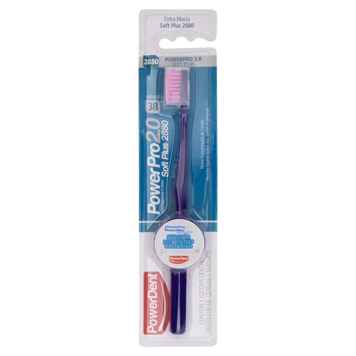 Escova Dental Extramacia Soft Plus Powerdent Powerpro 2.0 Cabeça 38