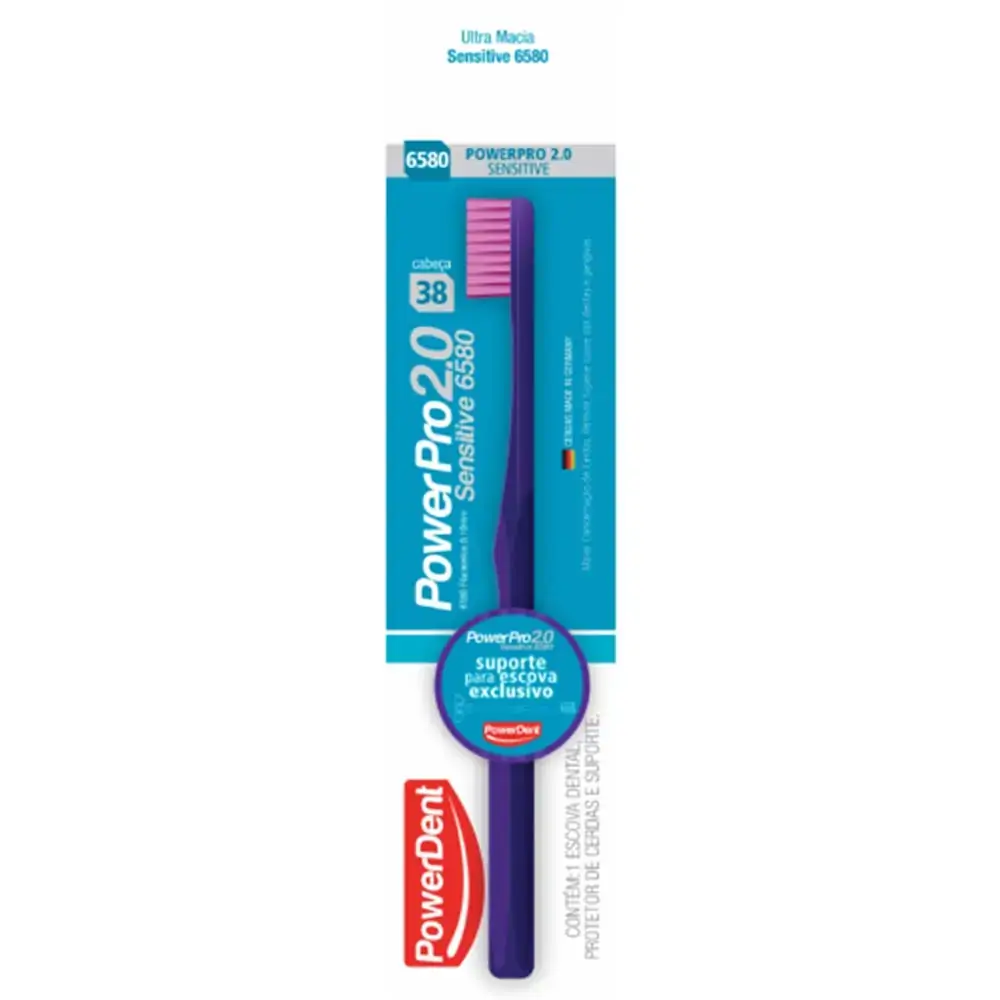 Escova Dental Ultramacia Sensitive Powerdent Powerpro 2.0 Cabeça 39