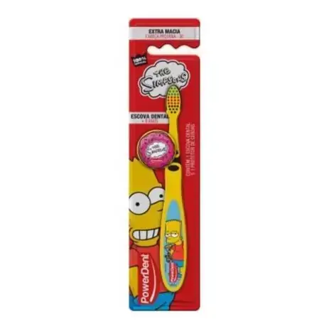 POWERDENT THE SIMPSONS + 8 ANOS PROTETOR ESCOVA DENTAL