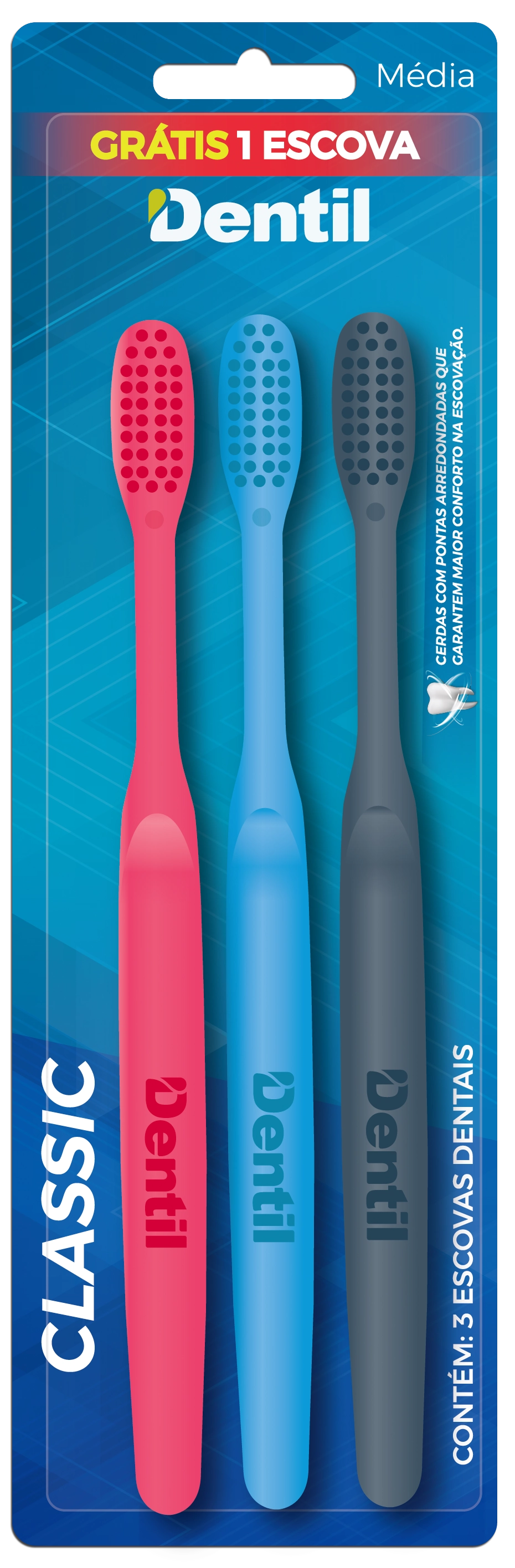 ESCOVA DENTAL DENTIL CLASSIC LEVE 3 PAGUE 2 MÉDIA