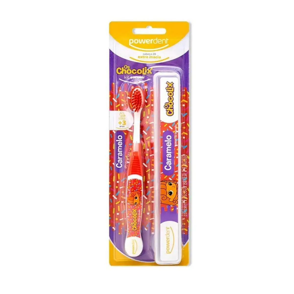 Kit Escolar Powerdent Chocolix Esc Estojo C/2un