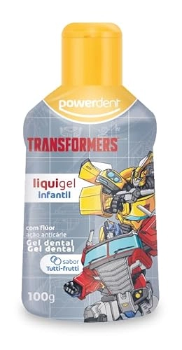 Liquigel Infantil Com Flúor Transformers Sabor Tutti Frutti Powerdent 100g