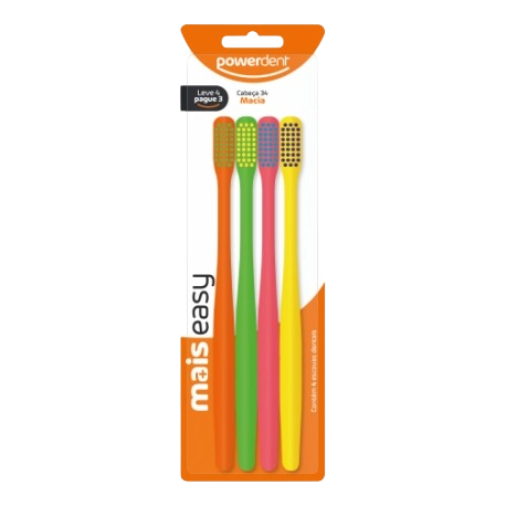 Escova Dent Powerdent Mais Easy C/4