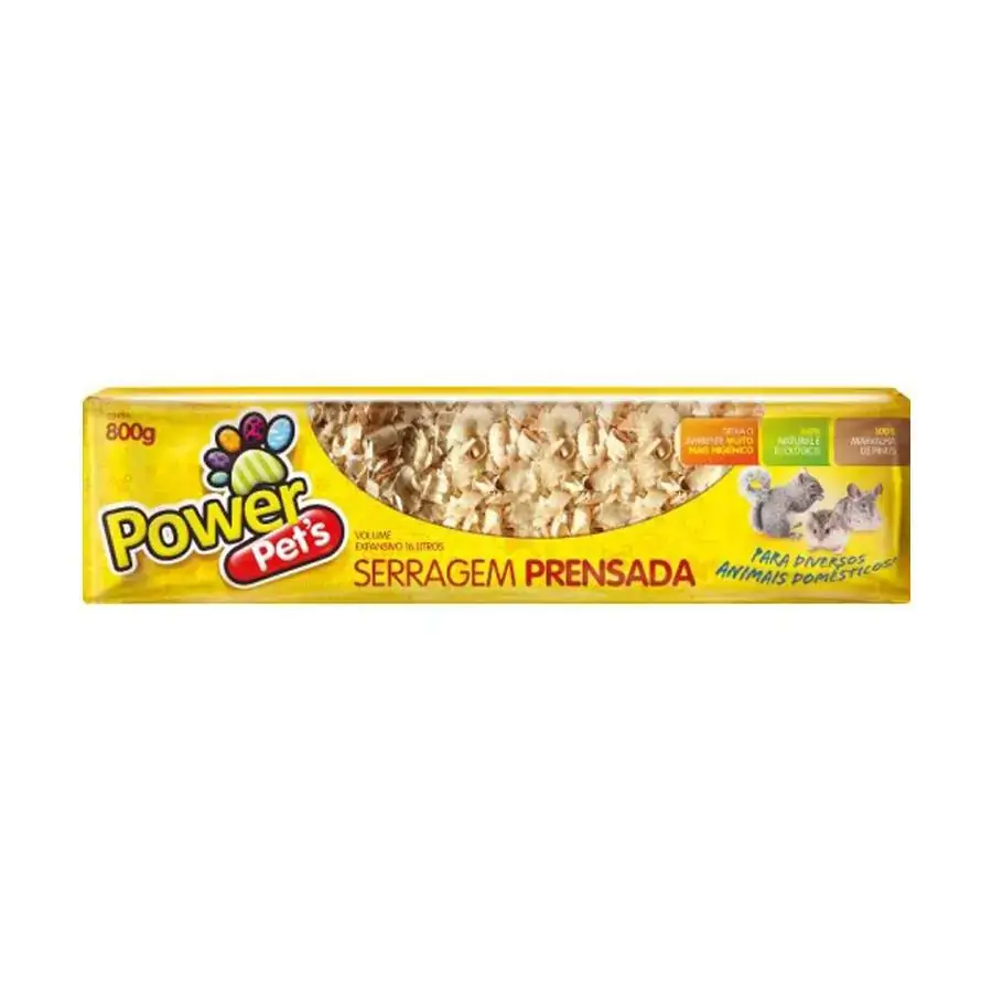 Serragem Prensada Hamster Power Pets 800g