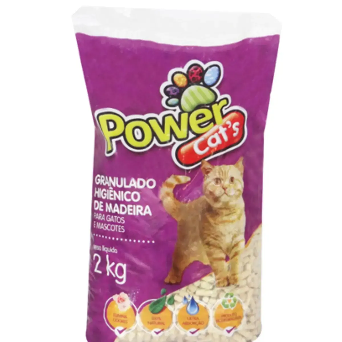 Granulado de Madeira POWERCATS 2KG