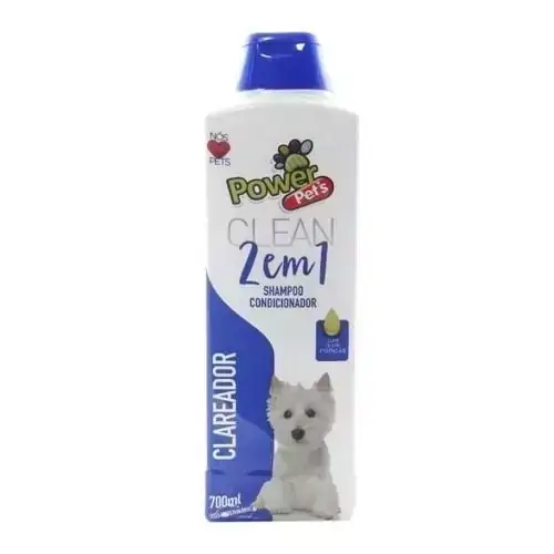 Shampoo e Condicionador para Cães 2x1 Clareador Power Pets 700Ml