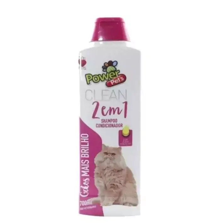 Shampoo e Condicionador 2x1 Para Gatos Power Pets 700Ml