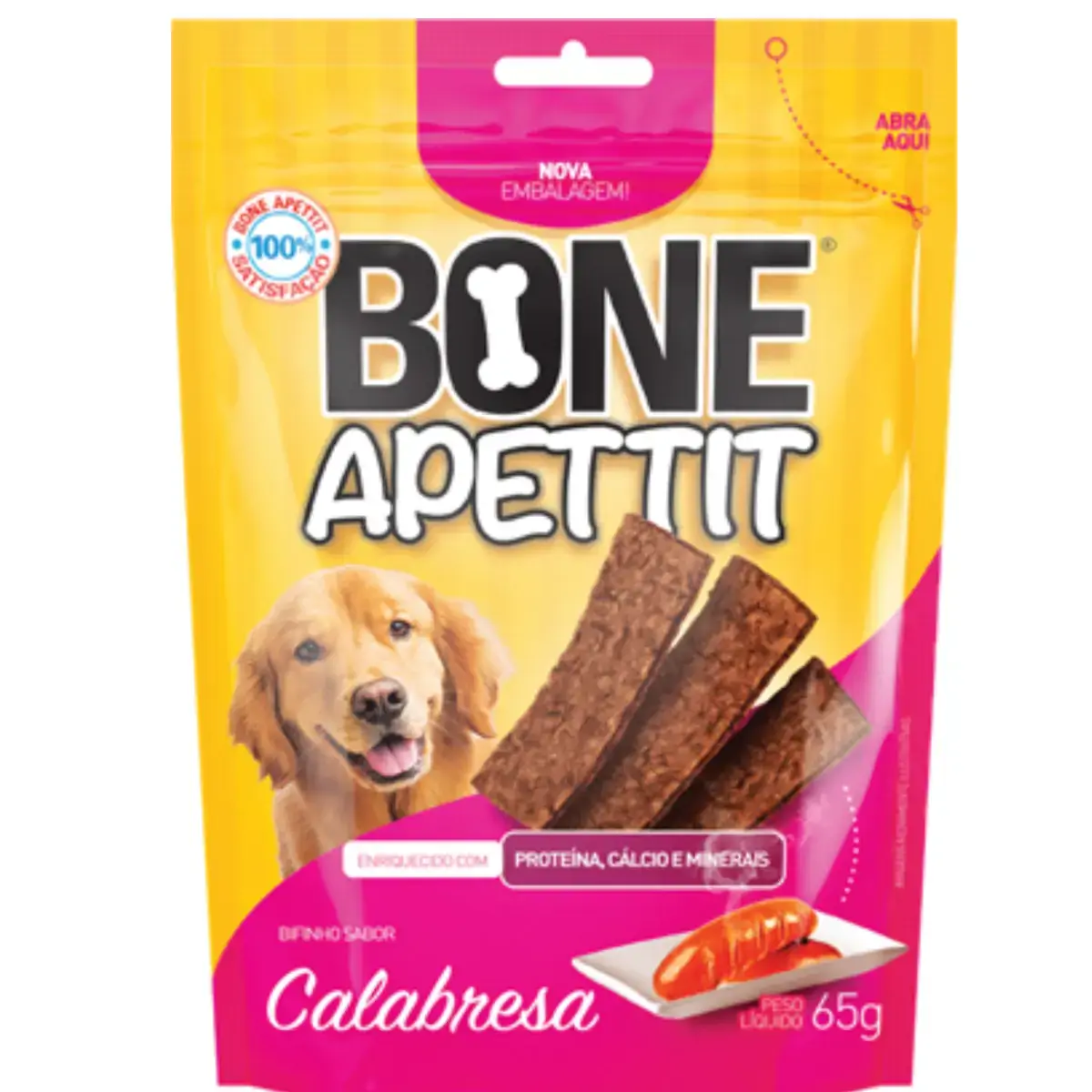 Petisco Bifinho BONE APETTIT Calabresa 65g