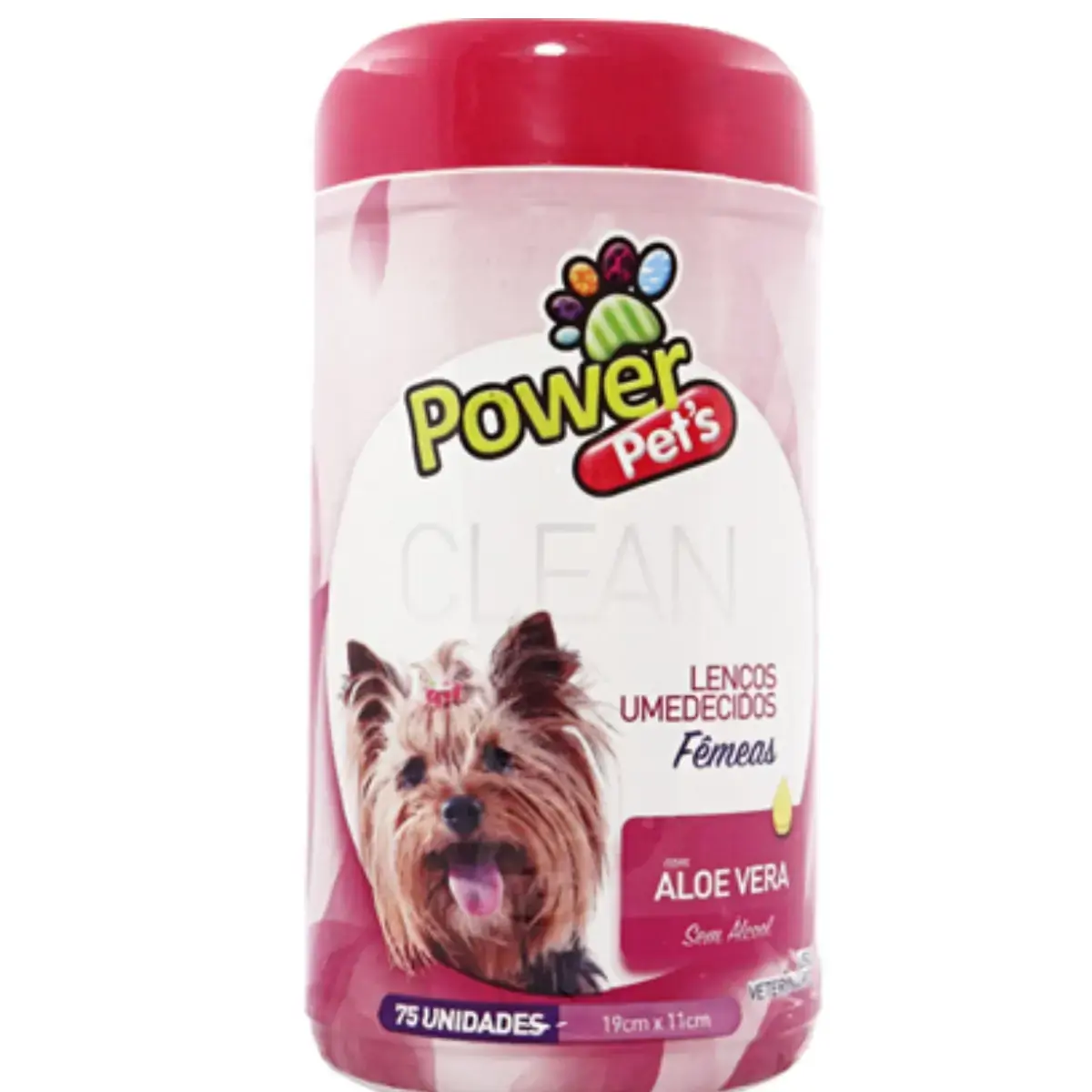 Lenço Umedecido para Fêmeas POWERPETS 75 Unidades